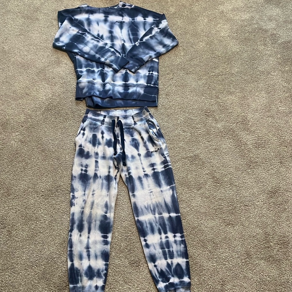 PINK 2 piece sweat outfit , excellent condition